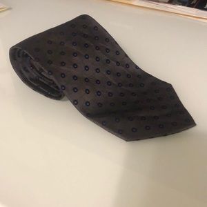 Express Dot Pattern Grey/Blue Silk Tie